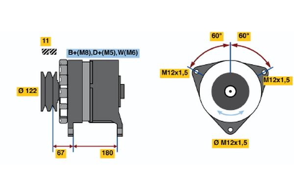 Bosch Alternator 9 120 456 048