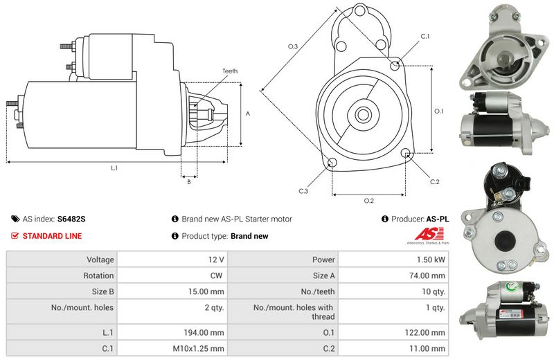 AS-PL S6482S Starter