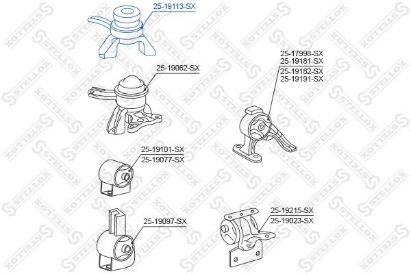 STELLOX 25-19113-SX Mounting, engine