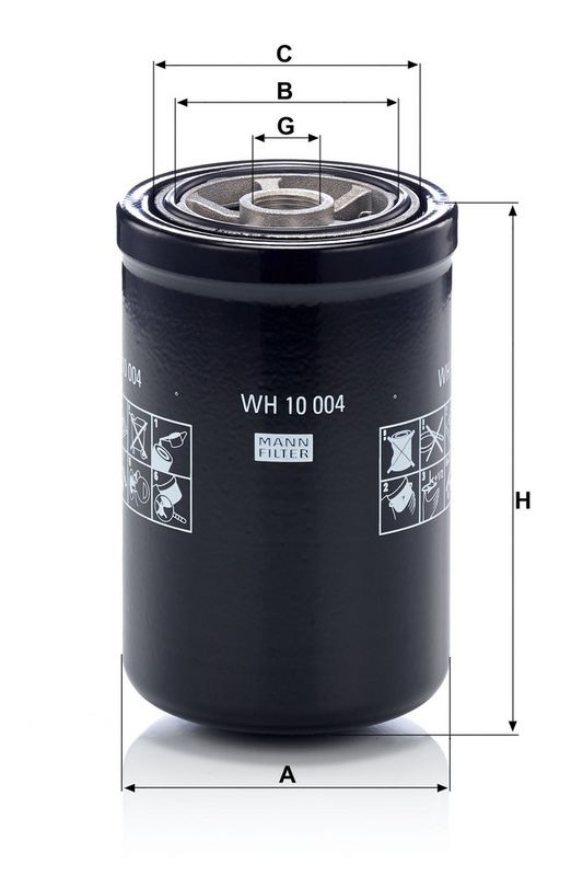 MANN-FILTER WH10004 FILTER Filter, operating hydraulics