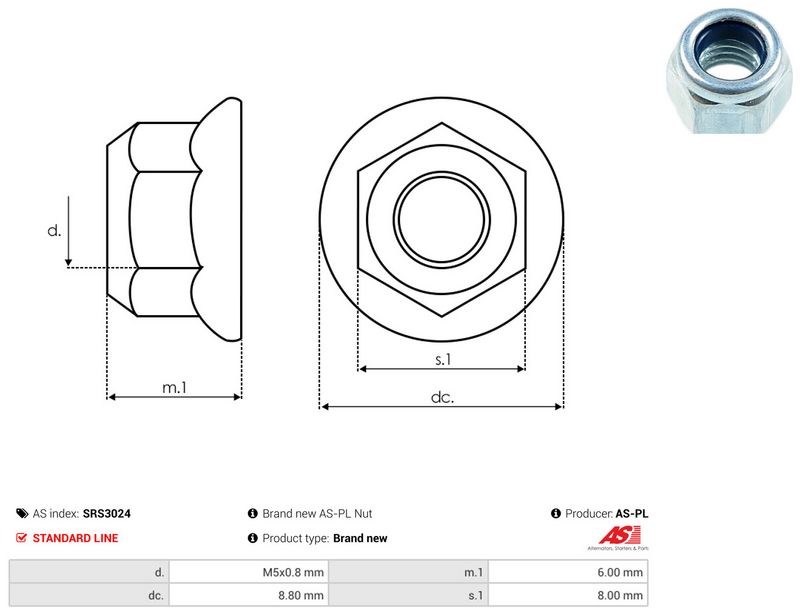 AS-PL SRS3024 Repair Set, alternator