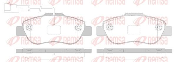 REMSA 1100.12 Brake Pad Set, disc brake