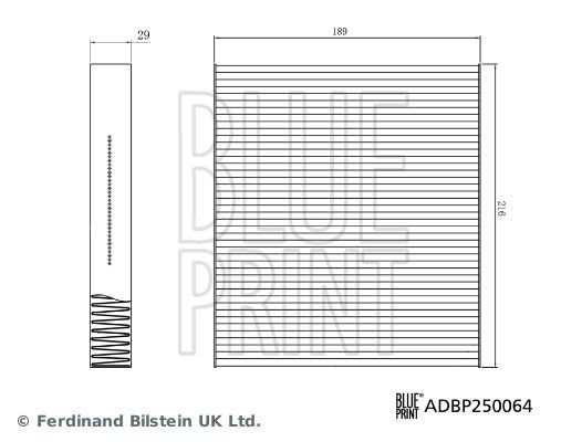 BLUE PRINT ADBP250064 Filter, cabin air