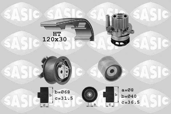 SASIC Vízpumpa + fogasszíj készlet 3906083