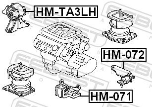 Опора, двигун, Febest HM-TA3LH