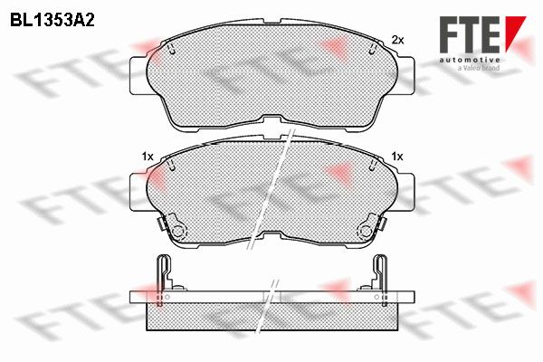 FTE fékbetétkészlet, tárcsafék BL1353A2