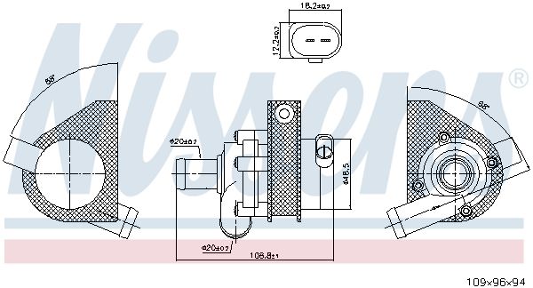 NISSENS 831081 Water Pump, engine cooling