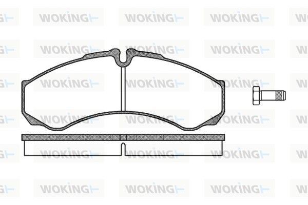 Комплект гальмівних накладок, дискове гальмо, Woking P7513.10