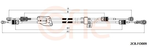 Тросовий привод, коробка передач, Cofle 92.2CB.FO009