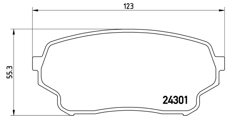 Piduriklotsi komplekt, ketaspidur, BREMBO P 79 019
