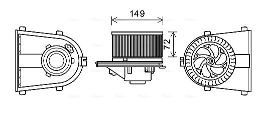 AVA QUALITY COOLING Utastér-ventilátor AI8378