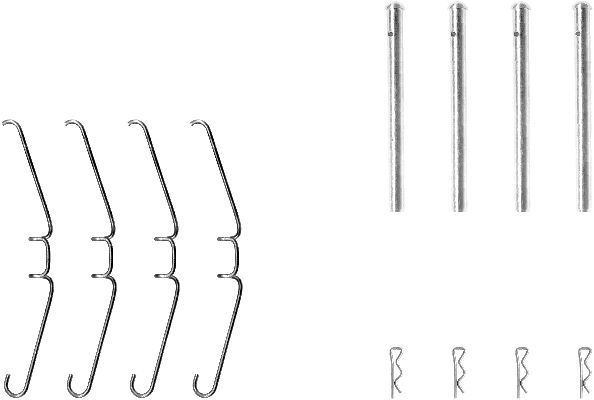 HELLA tartozékkészlet, tárcsafékbetét 8DZ 355 204-011