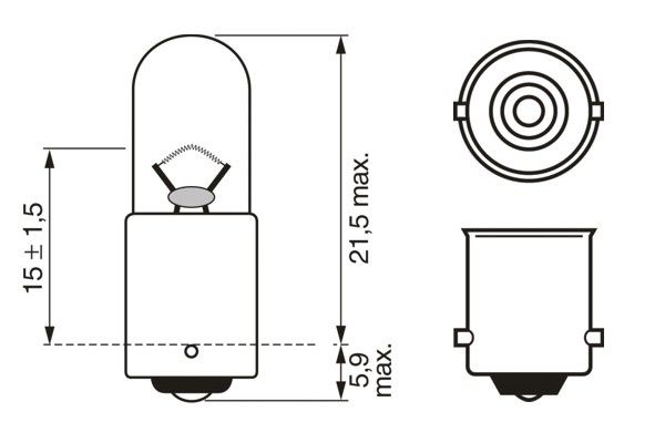 BOSCH 1 987 302 207 Bulb, direction indicator