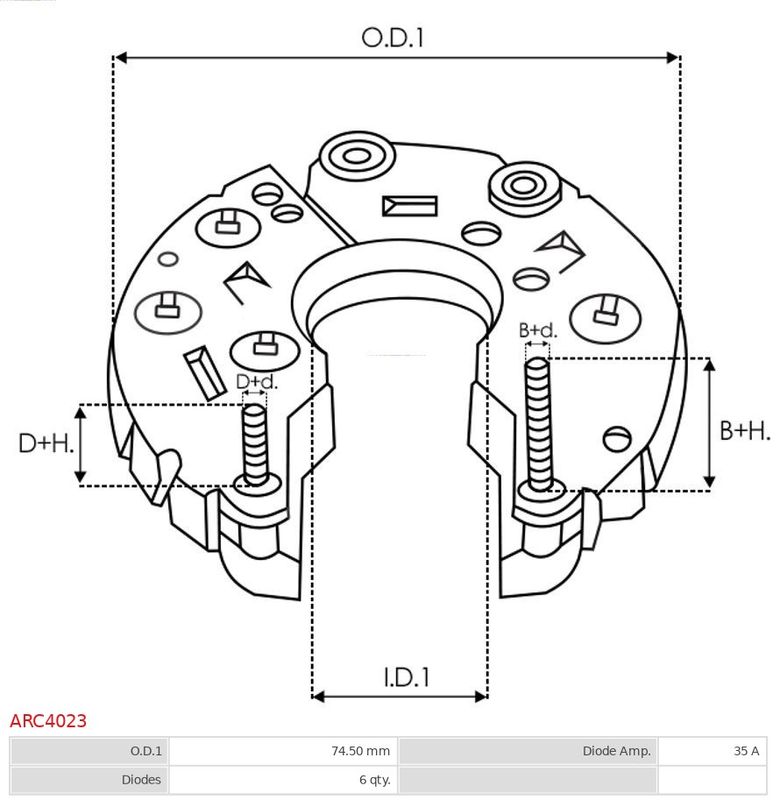 AS-PL ARC4023 Rectifier, alternator