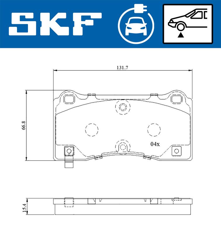 SKF VKBP 85012 EV Brake Pad Set, disc brake