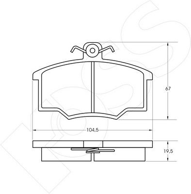 1-GNC R-143 - Brake Pad Set, disc brake