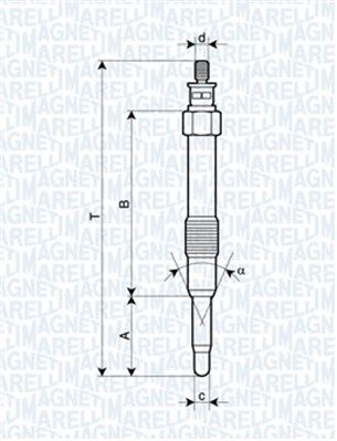 MAGNETI MARELLI свічка розжарювання FORD, AUDI, CITROEN, FIAT [062900000304]