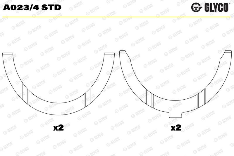 Saiba distantier, arbore cotit GLYCO A023/4 STD