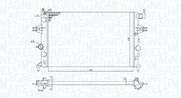 Радіатор, система охолодження двигуна, Magneti Marelli 350213970000