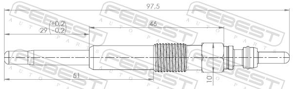 FEBEST 23642-004 Glow Plug