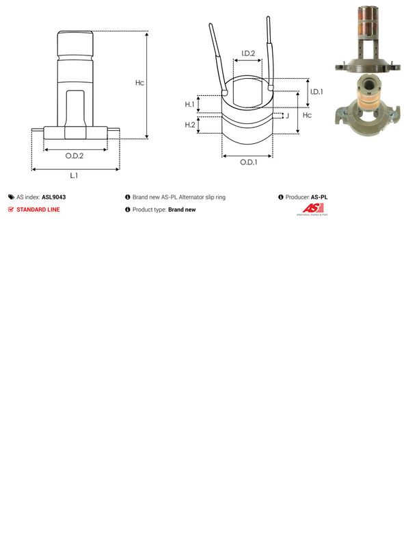 AS-PL ASL9043 Slip Ring, alternator