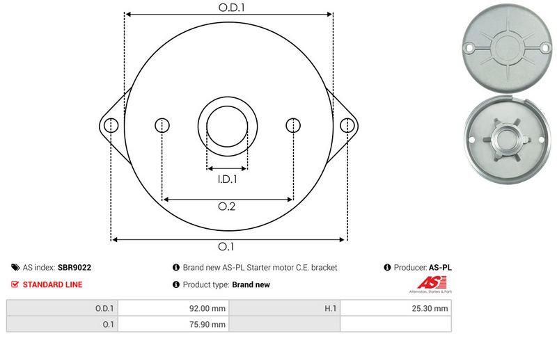 AS-PL SBR9022 Starter Lid, carburettor