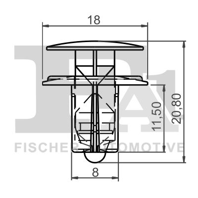 FA1 89-30007.5 Clip, trim/protection strip