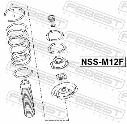 FEBEST NSS-M12F Suspension Strut Support Mount