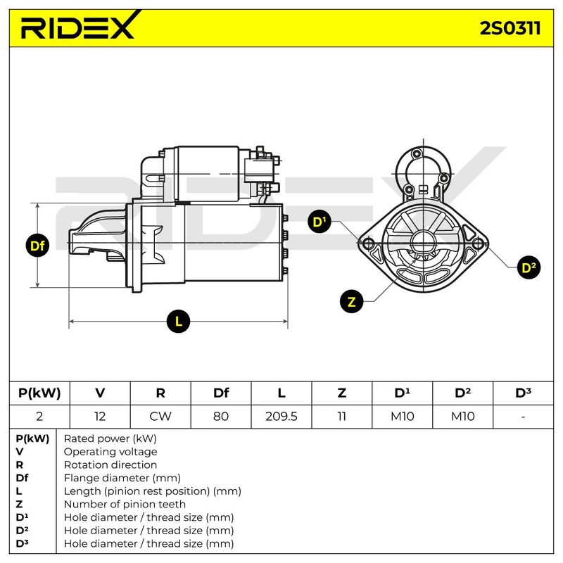 стартер RIDEX