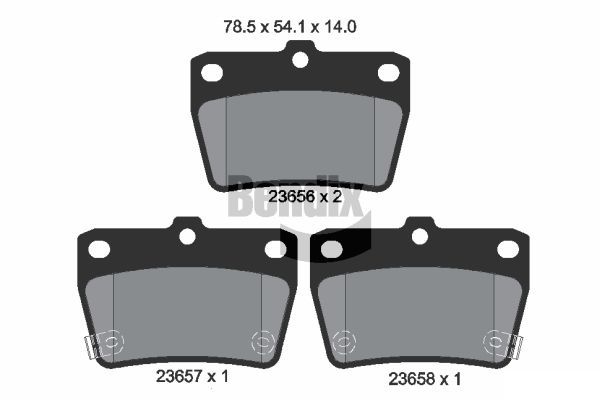 BENDIX Braking fékbetétkészlet, tárcsafék BPD1478