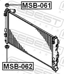 Опора, радіатор, Febest MSB-061