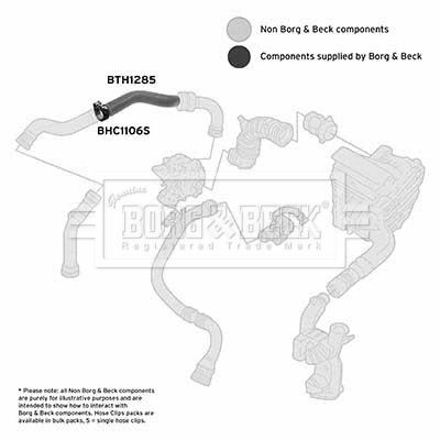 Шланг подачі наддувального повітря, Borg & Beck BTH1285