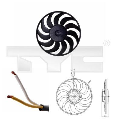 TYC ventilátor, motorhűtés 802-0052