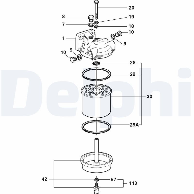 DELPHI Brandstoffilter