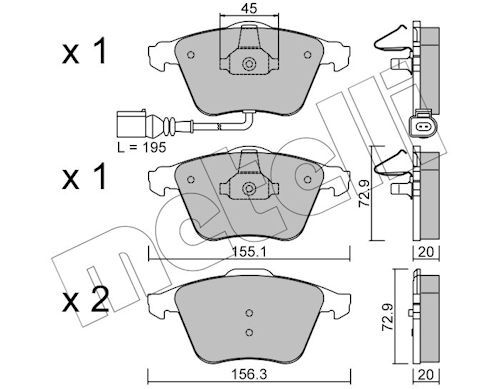 Plaquettes+de+frein+à+disque METELLI 22-0549-4