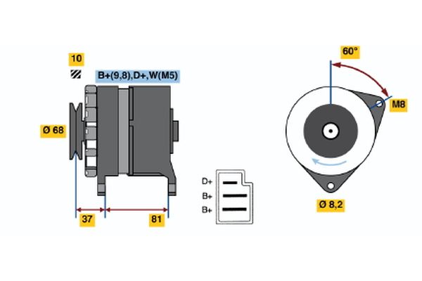 BOSCH Dynamo / Alternator 0 986 036 561