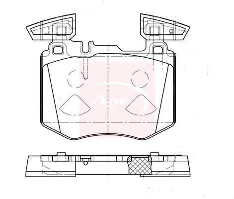 APEC Brake Pad Set, disc brake PAD2386
