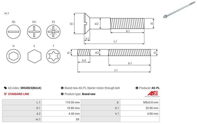 AS-PL SRS3023(BULK) Repair Set, alternator
