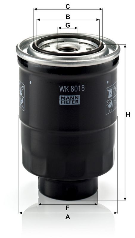 Kütusefilter, MANN-FILTER WK 8018 x