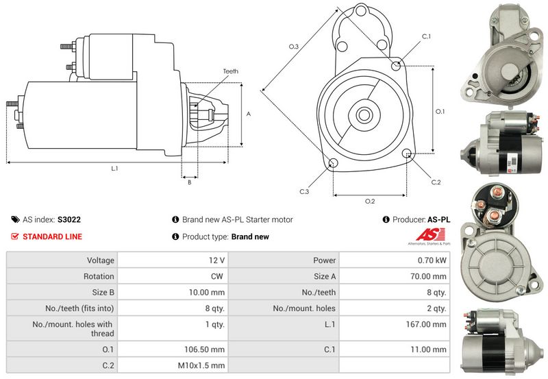 AS-PL S3022 Starter
