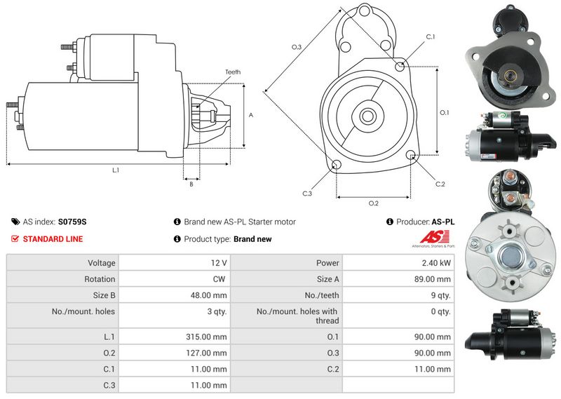 AS-PL S0759S Starter