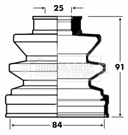 BORG & BECK gumiharangkészlet, hajtótengely BCB2828