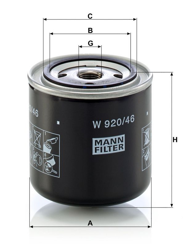MANN-FILTER W920/46 Oil Filter