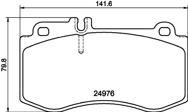 Комплект гальмівних накладок, дискове гальмо, Hella 8DB355014-821