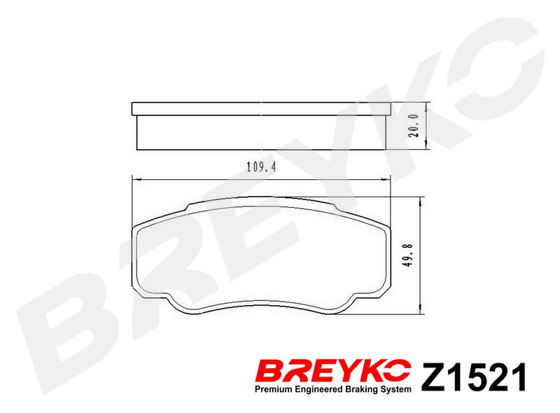 DAVID VASCO Z1521 Brake Pad Set, disc brake