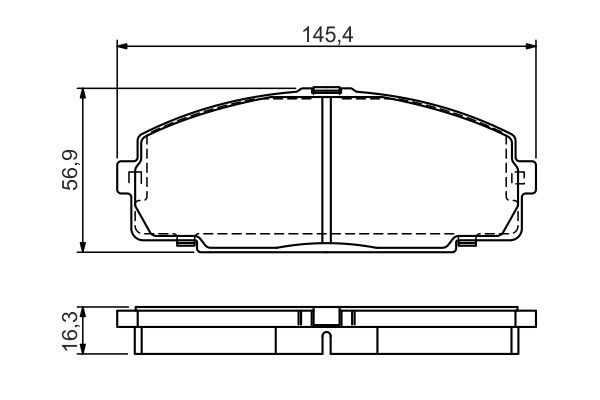 BOSCH TOYOTA гальмівні колодки передній Hiace III,IV 89-06