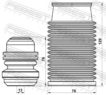 FEBEST HYSHB-SORF-KIT Dust Cover Kit, shock absorber