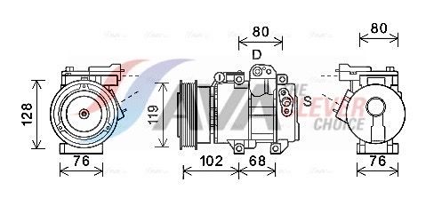 AVA Clever Choice KAAK244 - Compressor, air conditioning