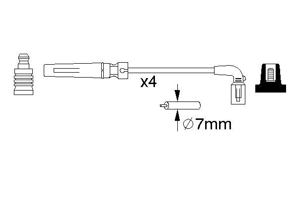 BOSCH 0 986 356 987 Ignition Cable Kit