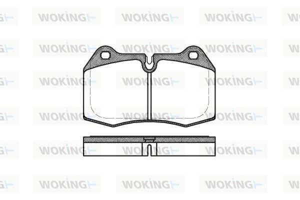 Комплект гальмівних накладок, дискове гальмо, Woking P5413.00